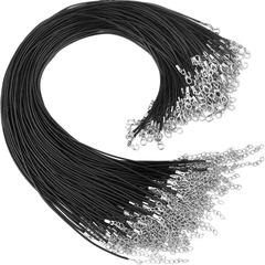 45+5cm延長鏈條1.5mm直徑韓國蠟繩蠟線皮繩合金飾品項鍊配件配飾