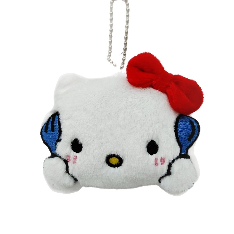 卡通hellokitty吱吱叫挂件搞怪表情毛绒KT猫学生包包服饰配饰辅料|undefined