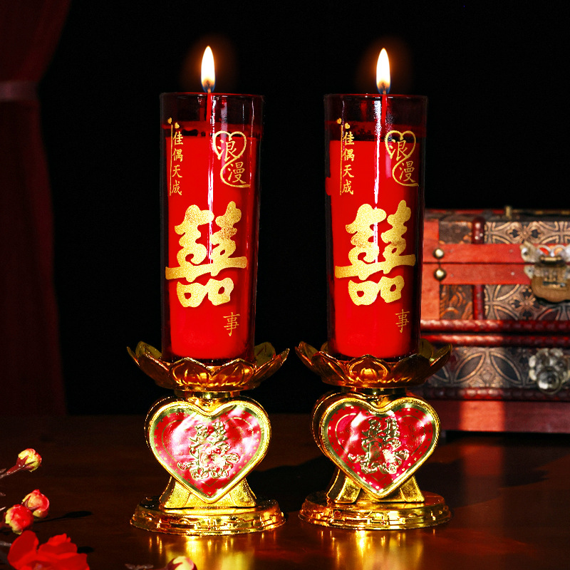 Velas de boda un par de velas de boda rojas de la cueva de la casa de flores de velas de dragón de la casa de suministros de boda