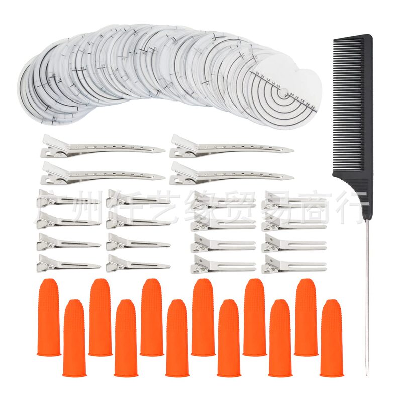 Hair-receiving insulation piece, hair-reaming piece, positioning clip, glue, finger protector and comb suit for hair-receiving Hair-receiving insulation piece, hair-reaming piece, positioning clip, glue, finger protector and comb suit for hair-receiving