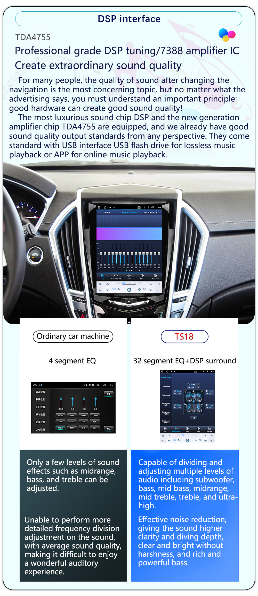 Suitable for Cadillac Ats Atsl Cts Xts Srx Modified Central Control Large Screen Wireless Carplay Navigation