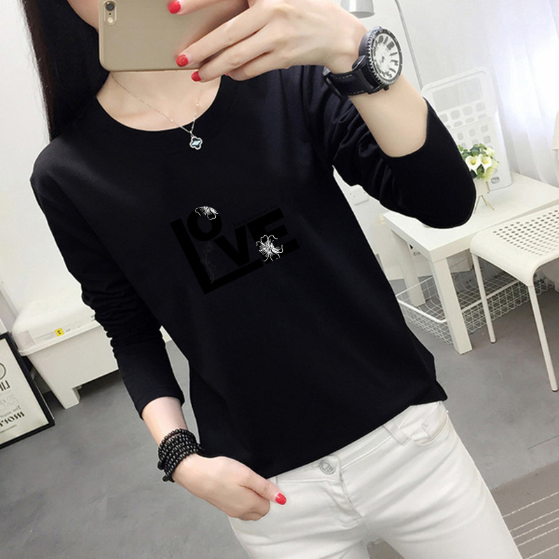 Brand base body-friendly long-sleeve with a round collar