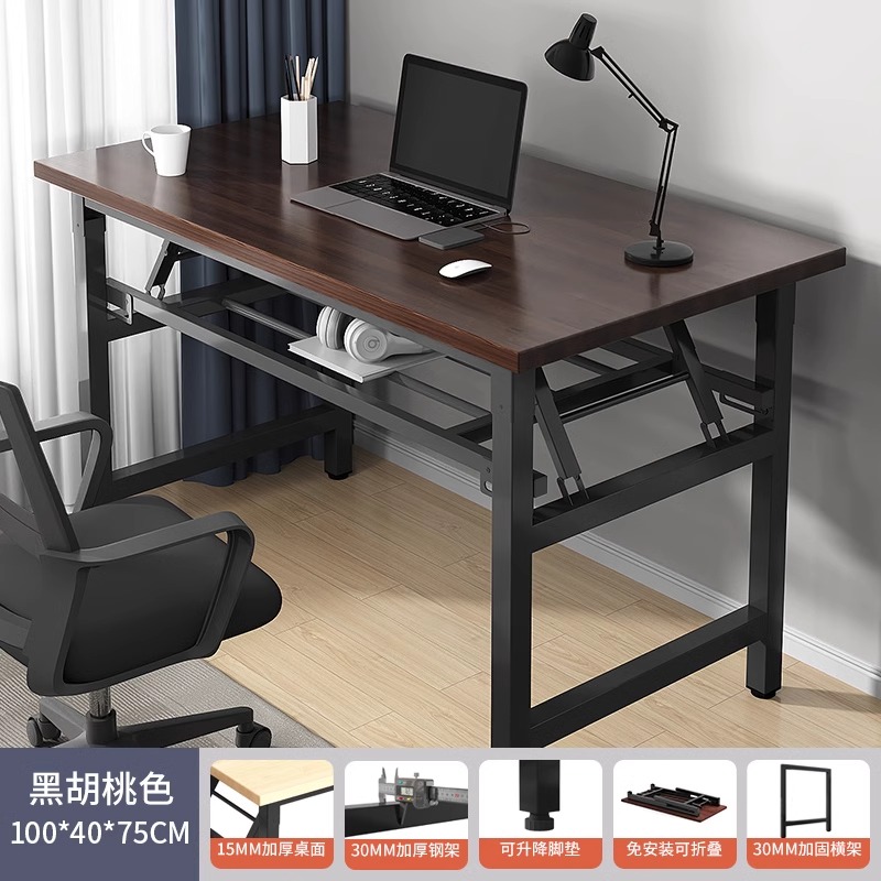 Mesa de escritorio plegable mesa de estudio de escritorio de escritorio de estudiantes de oficina en el hogar tabla pequeña tabla rectangular alquiler simple