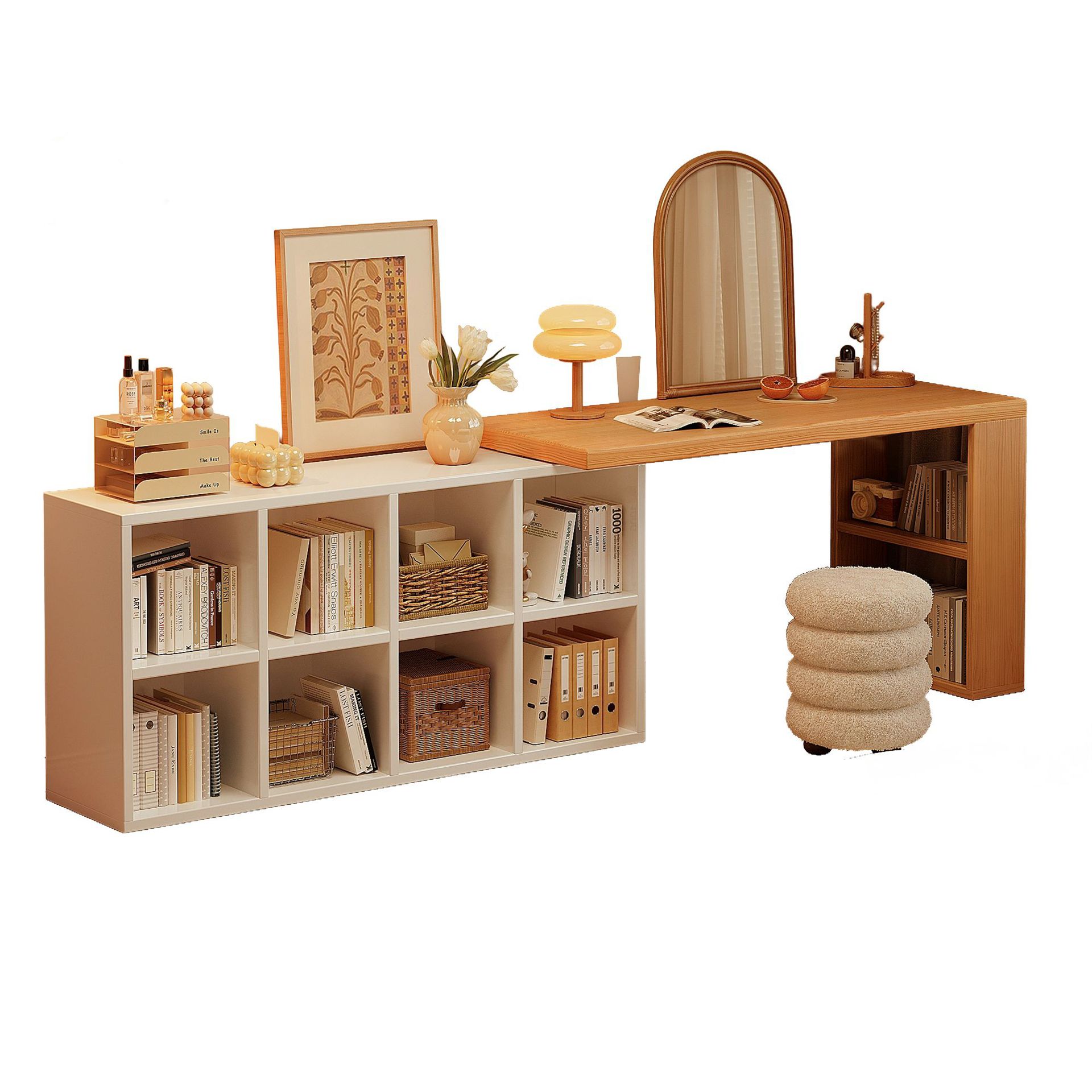 Escritorio de madera maciza estante de escritorio de una sola mesa de cama tabla retráctil larga mesa de esquina de la comodidad doméstica escritorio de computadora