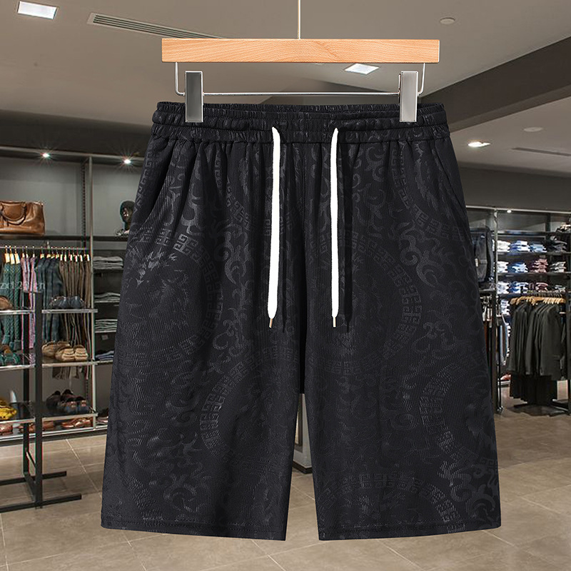 男士休闲短裤夏季新款潮流宽松加肥加大码裤子薄款透气外穿运动裤