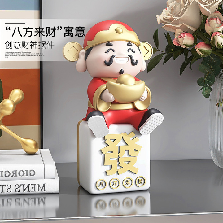 Lingote Dios de la riqueza Artesanías Decoración Inicio Oficina Escritorio Tienda Recepción Decoración festiva china