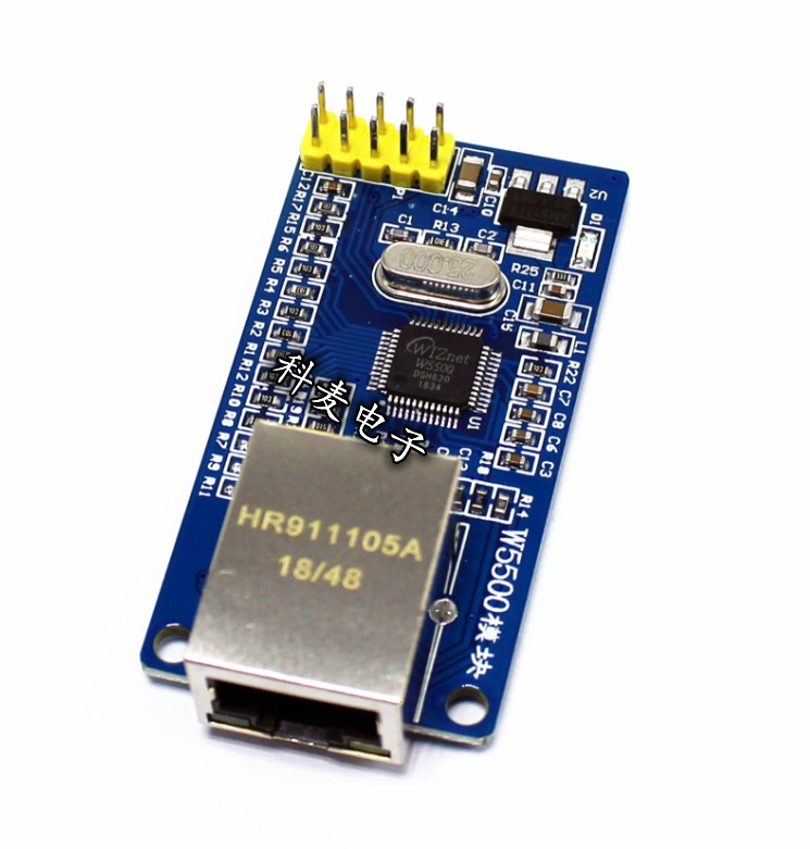 Сетевой модуль W5500 с полным оборудованием TCP/IP протокольный стек Ethernet 51/STM32 однокристальная микрокомпьютер