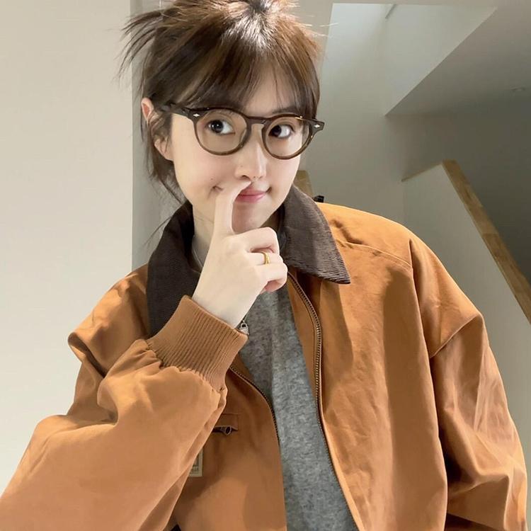 小众复古工装外套女2025秋新款撞色拼接翻领夹克巴恩风情侣上衣|undefined