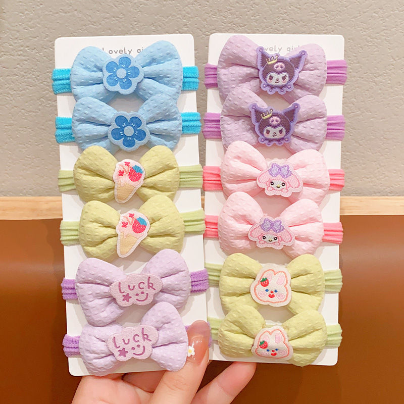 Kulomi 어린이 고무 밴드 어린 소녀의 머리 밴드 높은 탄성은 소녀의 머리 공 머리 고무 밴드 헤어 액세서리를 해치지 않습니다.