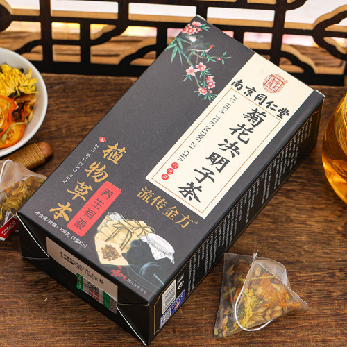 Nanjing Tongrentang Chrysanthemum Cassia Seed Tea Lejia Laopu 12-flavor Ingredients Triangular Bag Flower Tea Health Tea Manufacturer