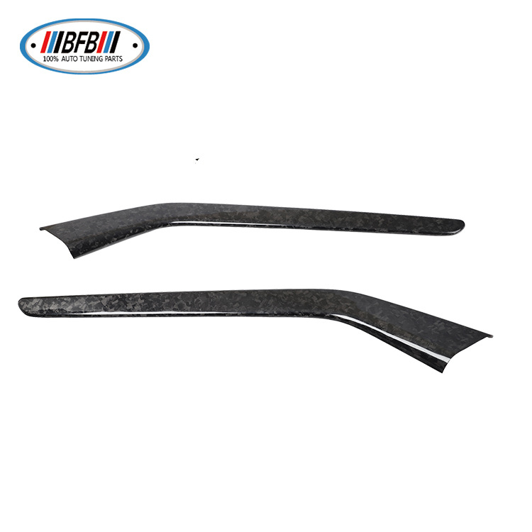 100% Real Carbon Fiber Marble Center Console Shift Sides Trim - For Tesla Model 3 - Bright Forged Shift Panels
