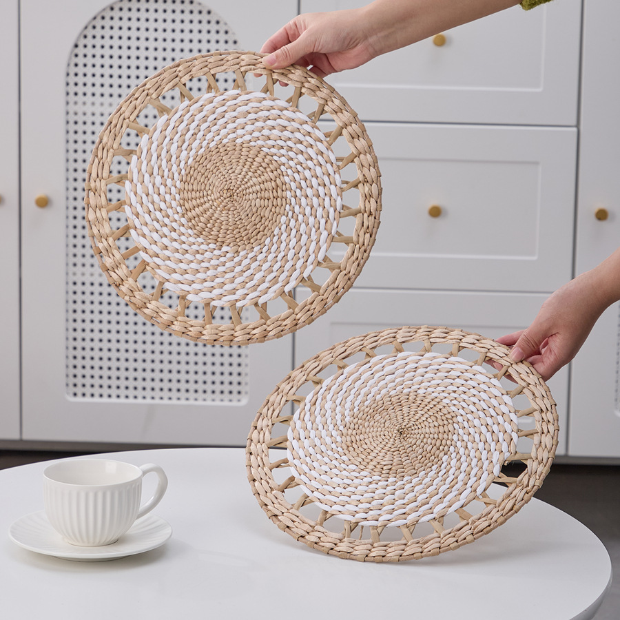 Tapices de Pared de Paja y Ratán para Casas de Huéspedes, Decoración de Pared para Sala de Estar y Dormitorio, Manteles Individuales, Posavasos, Decoraciones de Pared