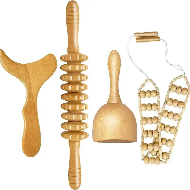 Beech Wood Scraping Board Set Wooden Tendon Rolling Stick Whole Body Meridian Dredging Cross-Border Foreign Trade Health Care Equipment Beech Wood Scraping Board Set Wooden Tendon Rolling Stick Whole Body Meridian Dredging Cross-Border Foreign Trade Health Care Equipment