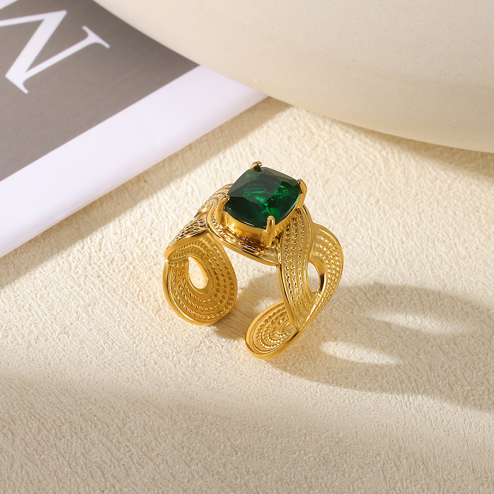 8g Weight 0.03µm-0.05µm Gold Plating Thickness PVD Coated Gold Plating Process 18K Real Gold Plated Plating Material Zircon Inlay Material Open Rings Classification 1 Piece Quantity Casual, Daily, Shopping Occasion 304 Stainless Steel Material Waves, Crown Pattern All Seasons Season Women's Gender Elegant, Classic Style, Affordable luxury style Style Waterproof Non Tarnish, Plating Craft PVD Coated Real Gold Plated 18K Gold Waves Crown 304 Stainless Steel Elegant Classic Style Affordable Luxury Style Waterproof Non Tarnish Open Rings 15