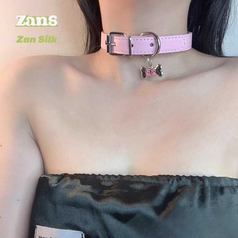 Cross-border Spice Girl Sweet Cool Bone Collar Choker Neck Strap Chains Punk Gothic Puppy Necklace Female M Necklace