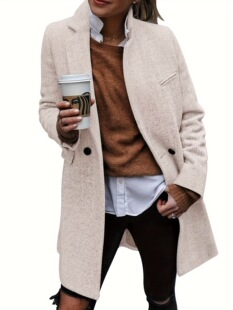 W 11182 Loose Fit Casual Coat ����ͨ�ڴ��� �羳�W�����R