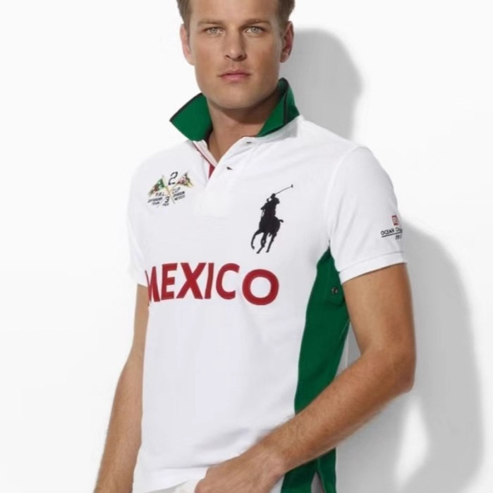 Summer Cross-Border Polo Shirt Men's Malaysian Standard Embroidered National Style Lapel Casual Loose Large Size Top Ready Stock Cotton