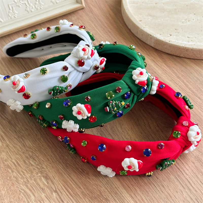 170g Weight Hair Band Hair Accessories Type 1 Piece Quantity Holiday, Festival Occasion Christmas Festival Christmas Tree, Santa Claus Pattern Women's Gender Cute Style Christmas Cute Women's Christmas Tree Santa Claus Hair Band 无