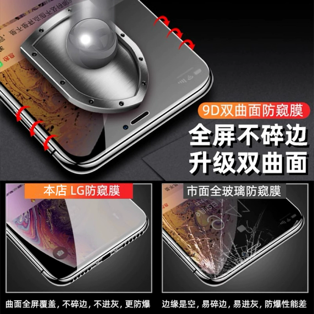 Защитная стеклянная пленка YiXi Technology 10D Diamond Privacy Screen Protector для Huawei P50/P40/P30/P20/P10+, 45° защита от посторонних