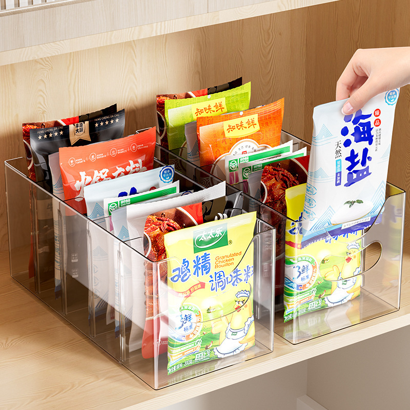 調味料収納ボックス家庭用キッチン高級香料多格一体分格調味品缶棚収納棚|undefined