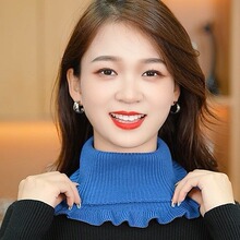 【亲肤包芯纱】围脖女套头秋冬保暖护颈椎脖套装饰假领子针织毛线