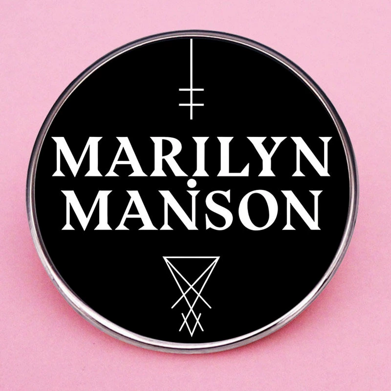 Брошь Marilyn Manson, значок рок-группы, металлический сплав