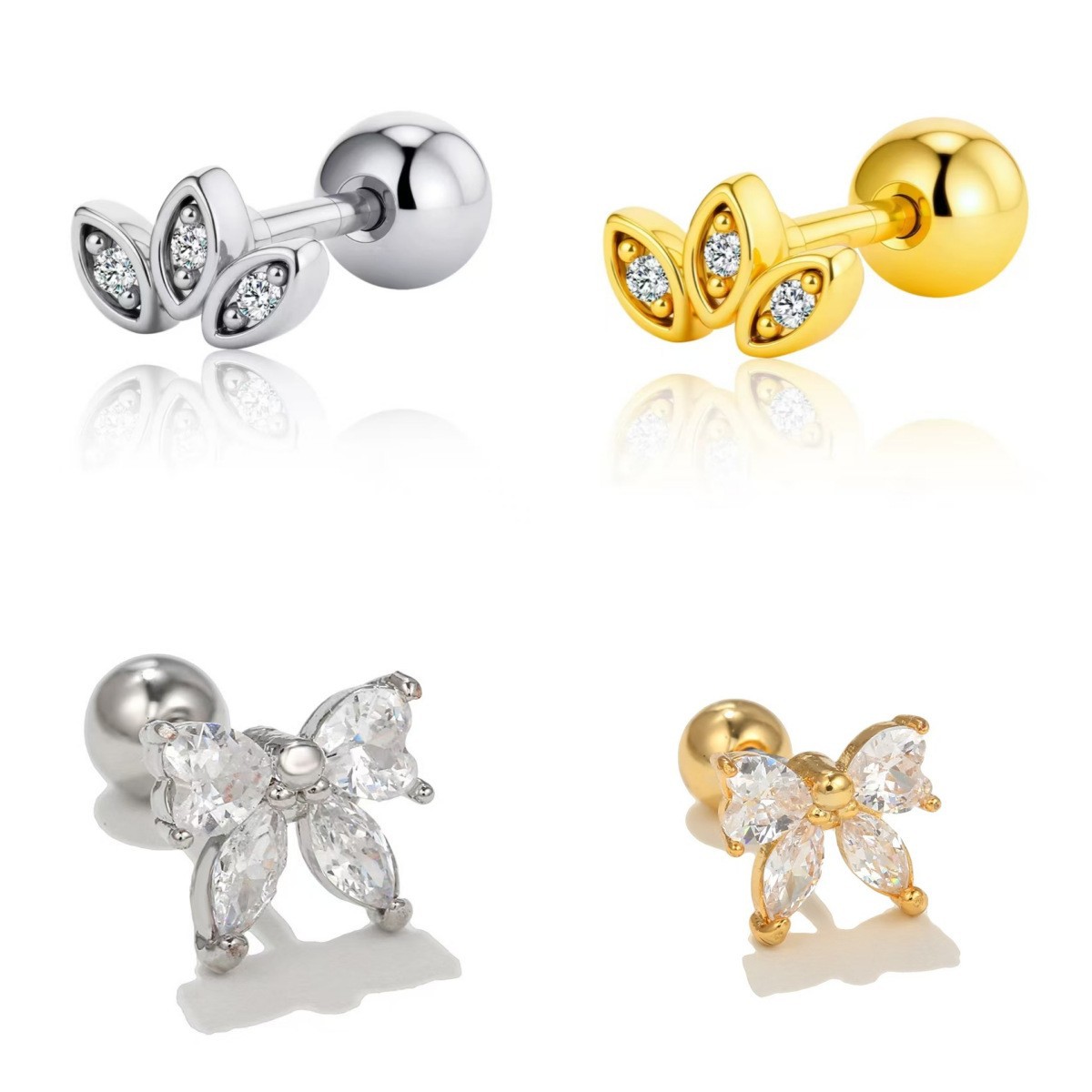 Labret stud lip piercing jewelry styling detail