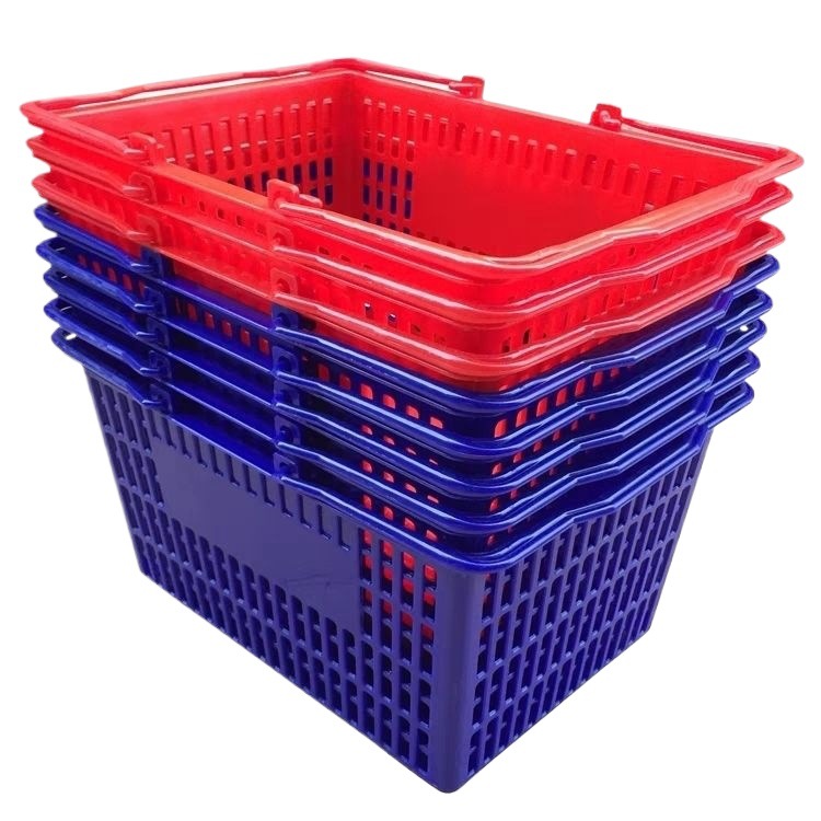 Cesta de compras de supermercado gruesa cesta de verduras cesta de bocadillos portátil helado para llevar KTV cesta de cerveza cesta de rotación image 5