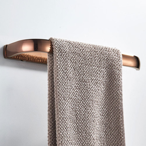 Electroplated rose gold simple brass towel ring towel bar bathroom bathroom hardware pendant wholesale price