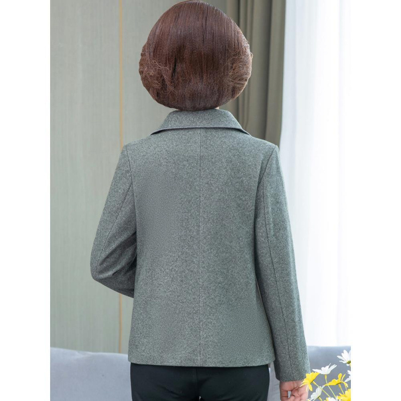 2025新款妈妈洋气毛呢外套小香风中年春装呢子上衣中老年女装春秋|undefined