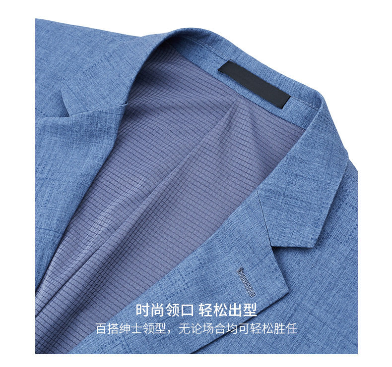 Áo vest nam caro xanh lam dáng ôm, tay dài, phong cách công sở — Caro xanh lam chi tiết 5