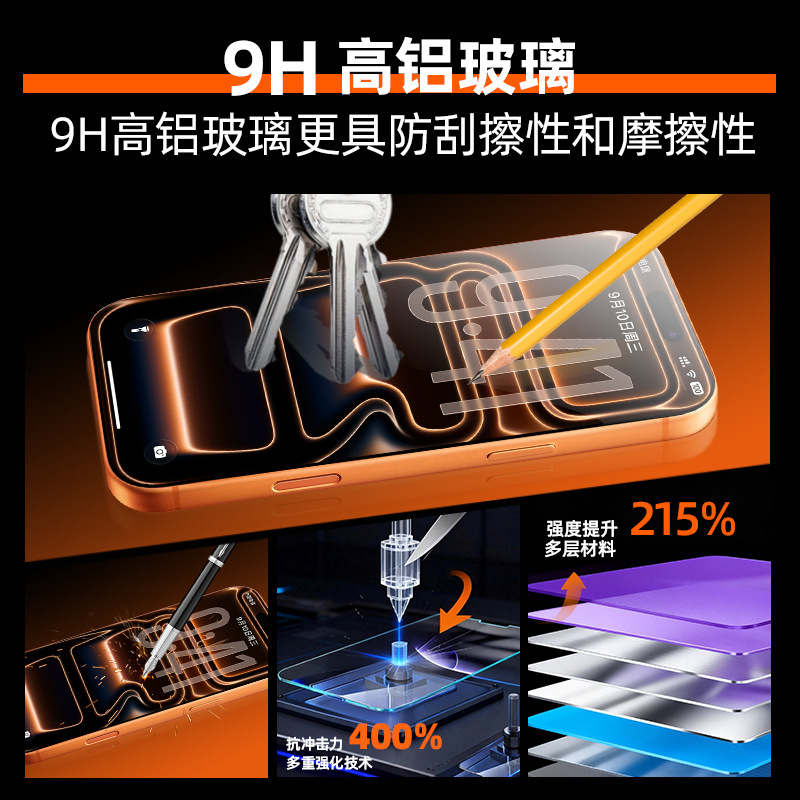 Personalizado adecuado para iPhone 16 Pro Max, película templada para Apple 15, almacén libre de polvo, película de pantalla anti-espía, segunda caja de adhesivos.