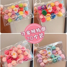 跨境新款儿童毛绒球球发圈发绳可爱橡皮筋小女孩扎辫子发彩色发饰