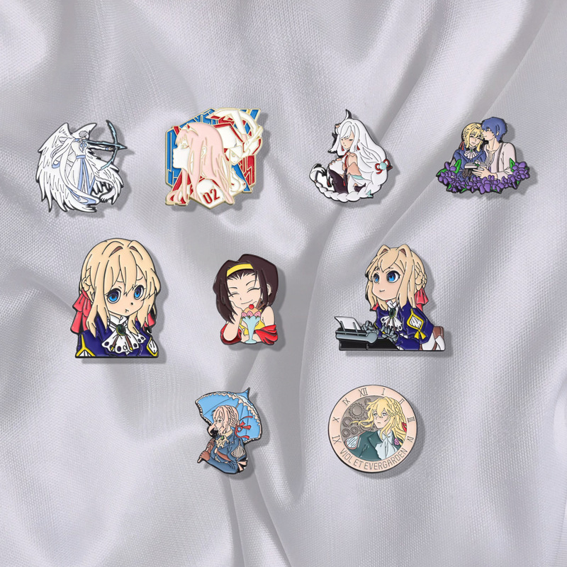 Cartoon Animation Character Peripheral Millet Alloy Paint Badge Two-Dimensional Series Set Creative Brooch Jewelry