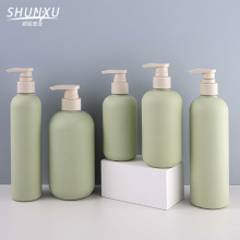 现货包材300ml牛油果绿沐浴露瓶500ml按压泵头pe塑料洗发水分装瓶