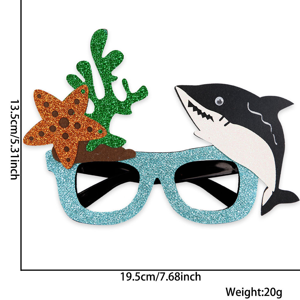 Nuevas gafas con temática del océano Mundo submarino Accesorios de fotografía de dibujos animados para niños Shark Tortuga Gafas de fiesta de cumpleaños image 12