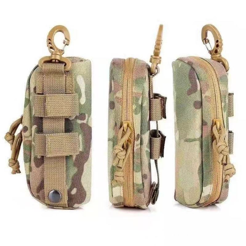 Outdoor Mountaineering Glasses Storage Protection Bag MOLLE Tactical Waist Bag Sunglasses Hanging Bag Hard Shell Instrument Box