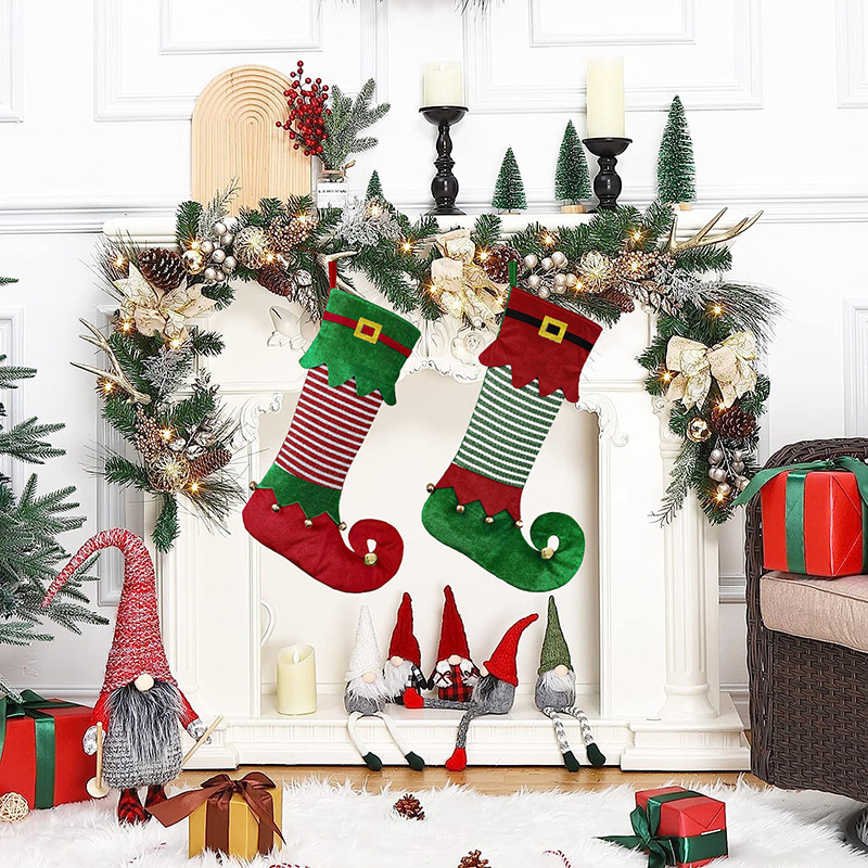国境を越えたスポットクリスマス靴下妖精靴下クリスマス装飾装飾品大サイズクリスマス靴下プレゼント袋ストラップ|undefined