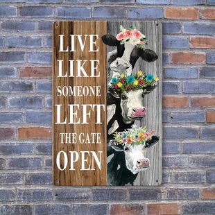 Positive Energy Free Tin Painting Farm Home Country Homestay Cafe Office Fun Decoration