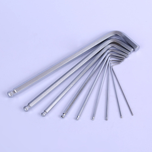 Cross-border supply Metric extended ball head hexagonal wrench set 9 pieces ball head hexagonal wrench set wholesale
