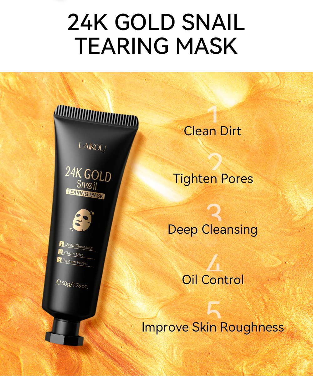 LAIKOU Gold Leaf Peel-off Mask 50g (Color box) Pore Cleansing Skin care products Cross-border supply undefined