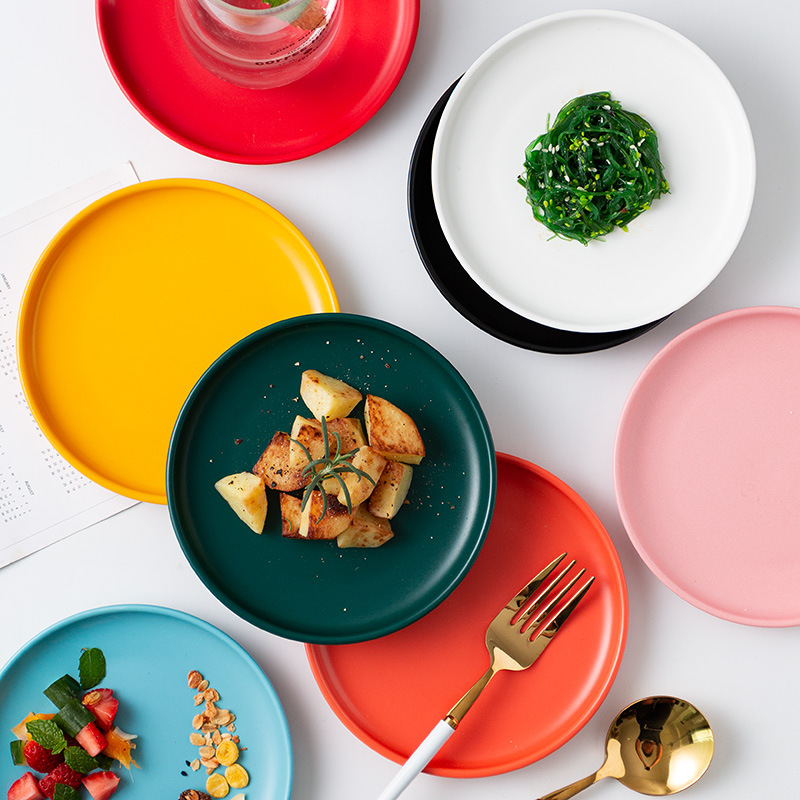 Scandinavian 6inch Small Plates Bone Dishes for Home Use Popular Plates Ins Style Creative Small Plates Bone Dishes Ceramic Snacks Z^