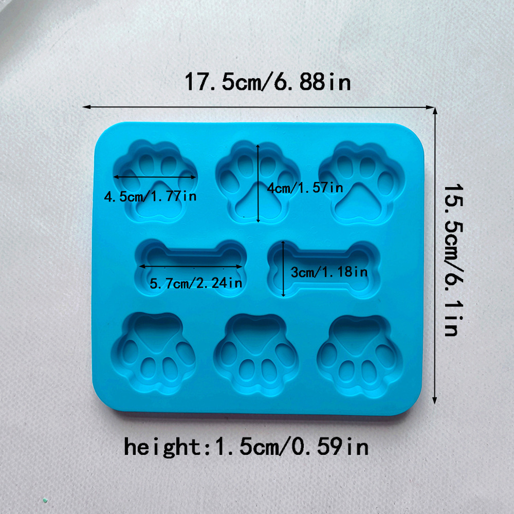 Silicona 6 con hueso de garra de gato 78 molde de chocolate galletas de bricolaje mousse molde para hornear pastel de pudín de caramelo