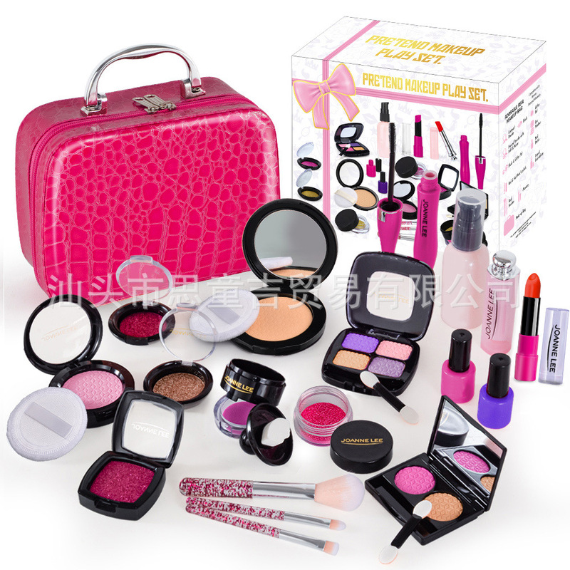 Children's play toy accessories handbag gift box suit can not be smeared girls simulation cosmetics toys Children's play toy accessories handbag gift box suit can not be smeared girls simulation cosmetics toys