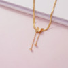Necklace stainless steel, pendant, accessory, does not fade, simple and elegant design, internet celebrity
