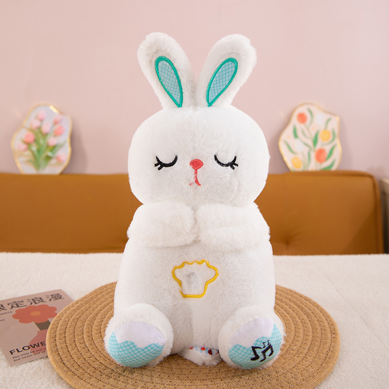 Lapin de sommeil blanc / Environ 30 cm 0,4 kg