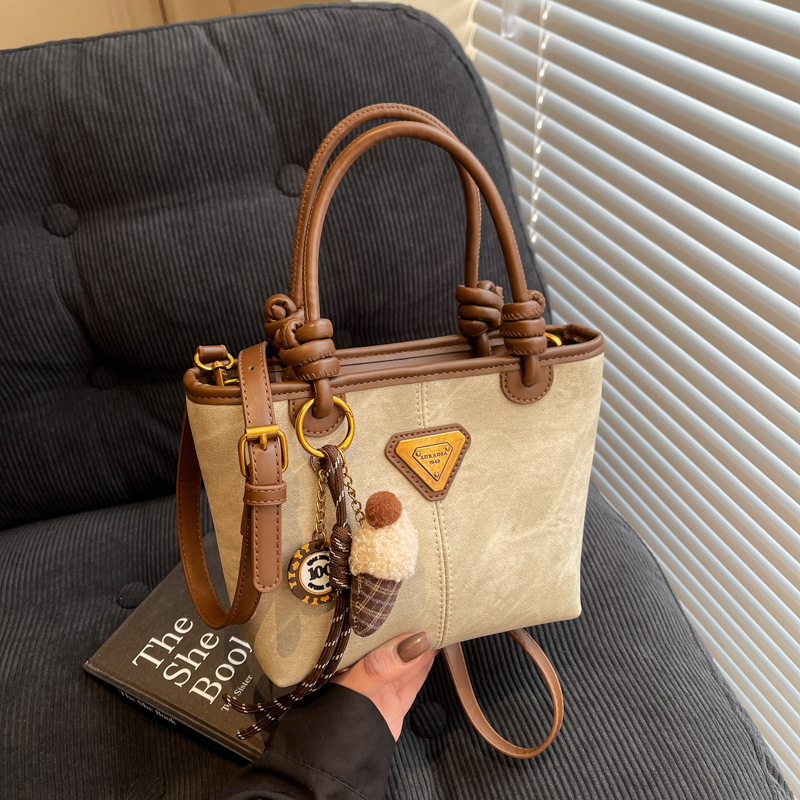 Trendy Versatile Handheld Bucket Bag Women's Casual Shoulder Bag_voghion.com