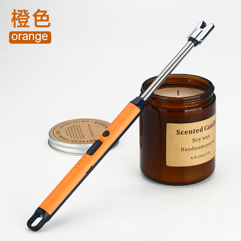 Encendedor de cocina recargable a prueba de viento arco eléctrico tipo C encendedor de pulso