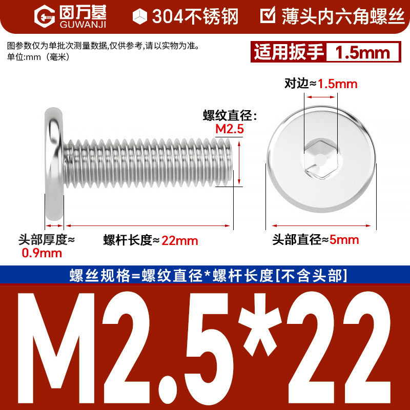 304 M2.5*22