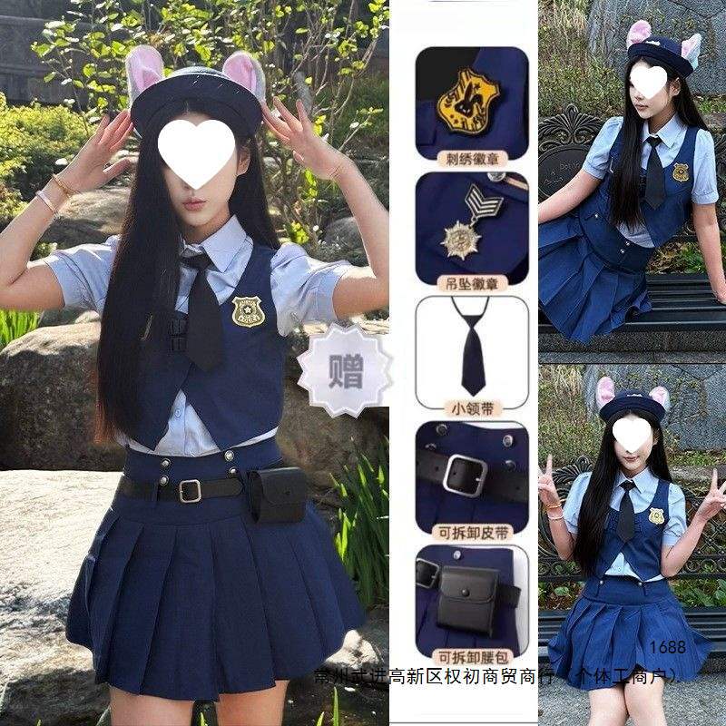 兔子警官衣服朱迪cos服漫展成人朱迪cos服长袖迪士尼套装二次元